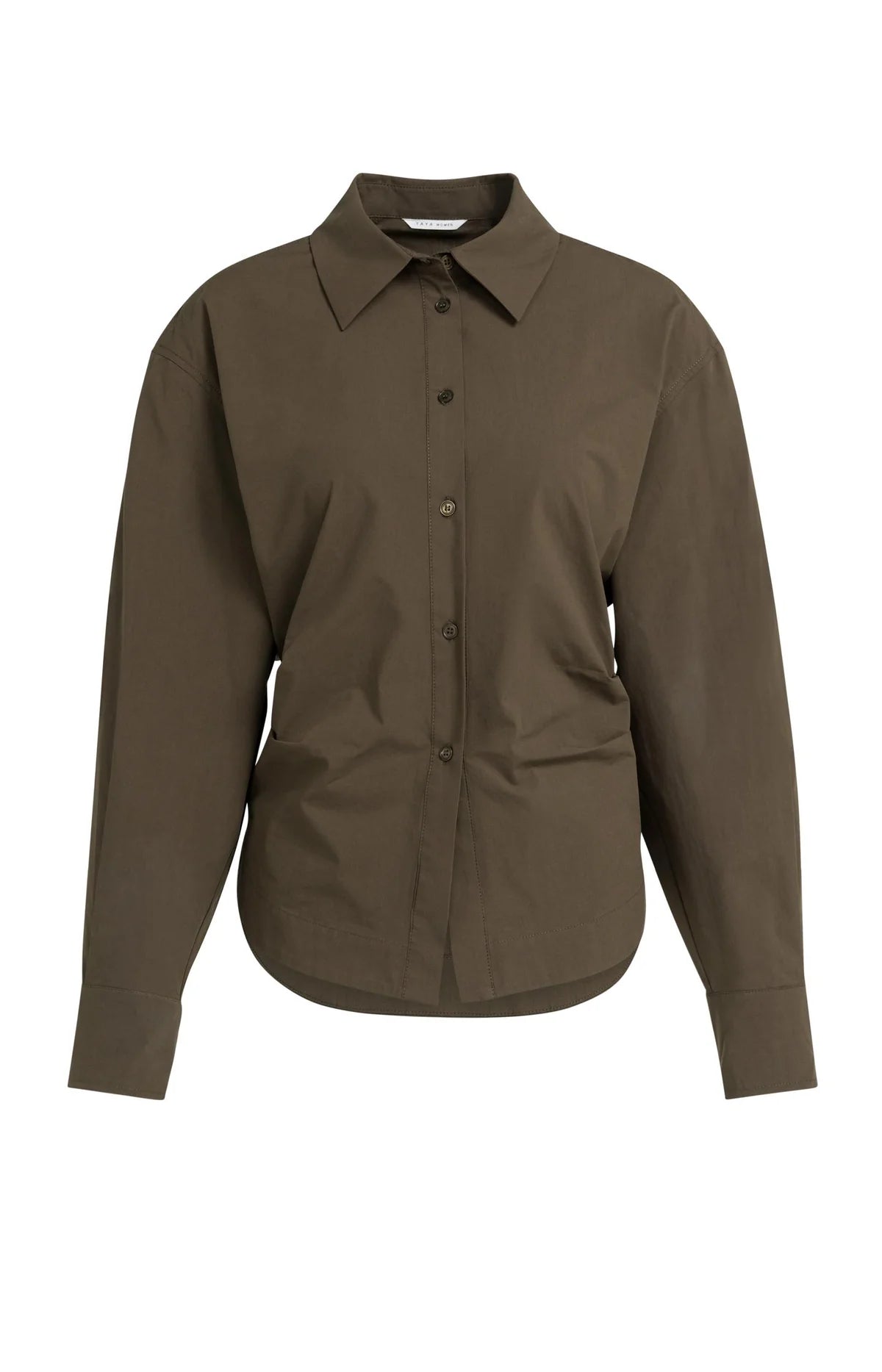 yaya-bluse-tailliert-raffung-braun-gr-36-40 image 5