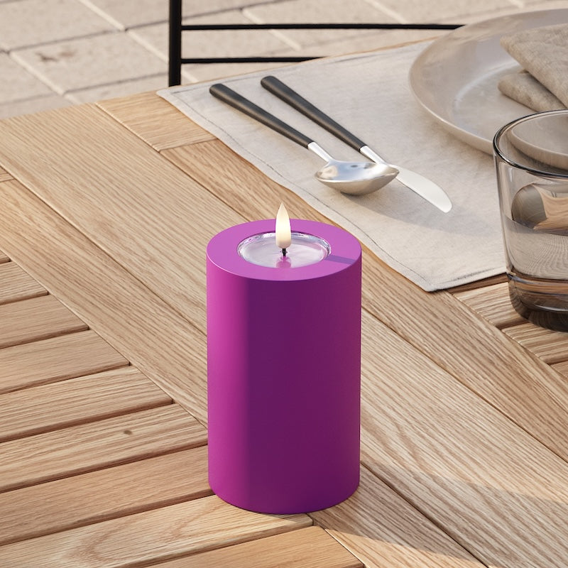deluxe-homeart-au-enleuchten-led-kerze-7-5x12-5-cm-violett-ip44 image 2