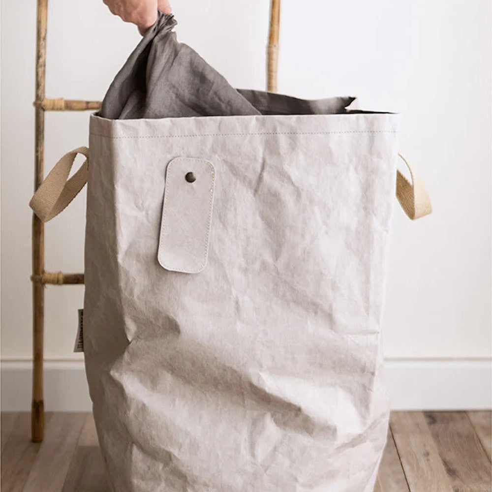 uashmama-lapo-w-schebeutel-steingrau-papier-leinen-aufbewahrung image 2