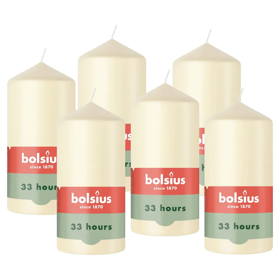 bolsius-essentials-stumpenkerzen-elfenbein-12x6-cm-4-st-ck image 1
