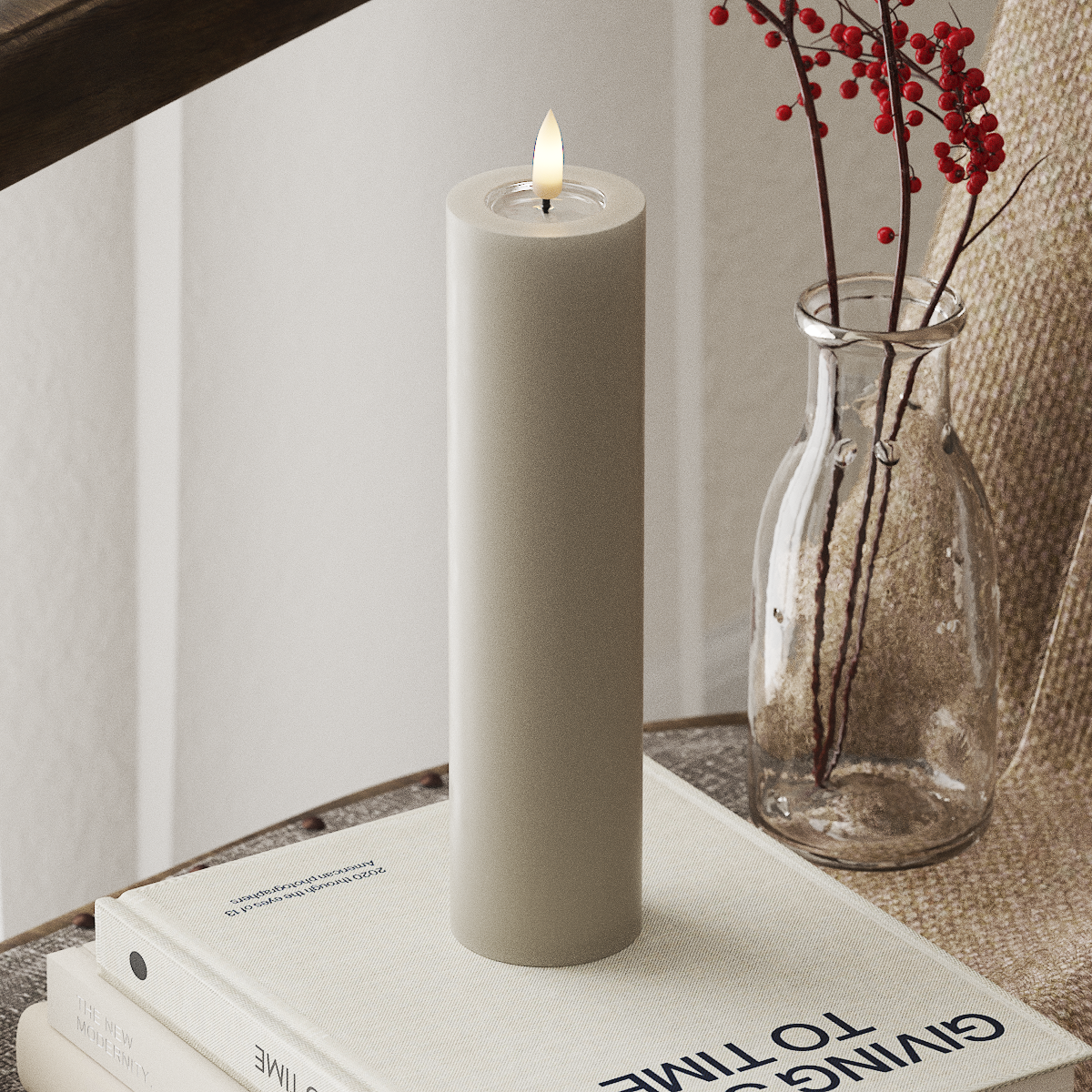 deluxe-homeart-blockkerzen-led-blockkerze-sand-5x20-cm image 1