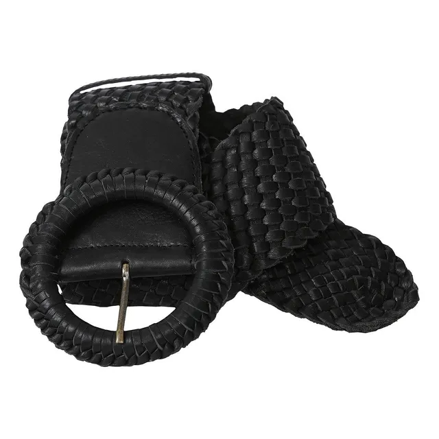 zoe-geflochtener-lederg-rtel-schwarz-112cm-echtleder image 1