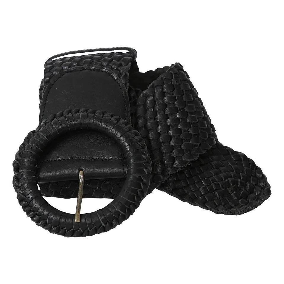zoe-geflochtener-lederg-rtel-schwarz-112cm-echtleder image 1