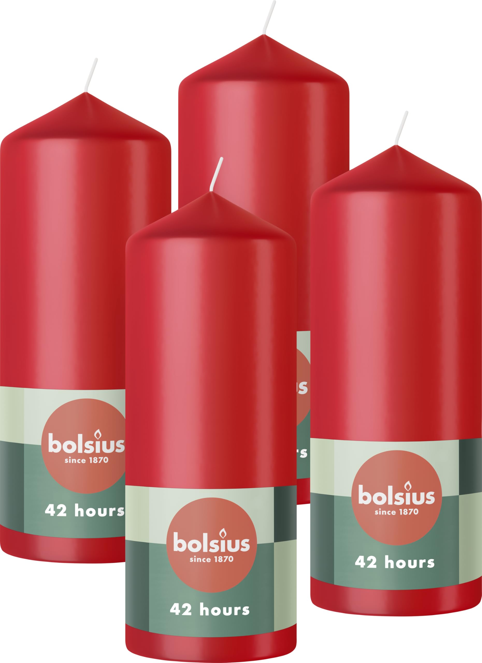 bolsius-essentials-stumpenkerzen-rot-15x6-cm-4-st-ck-42h image 1