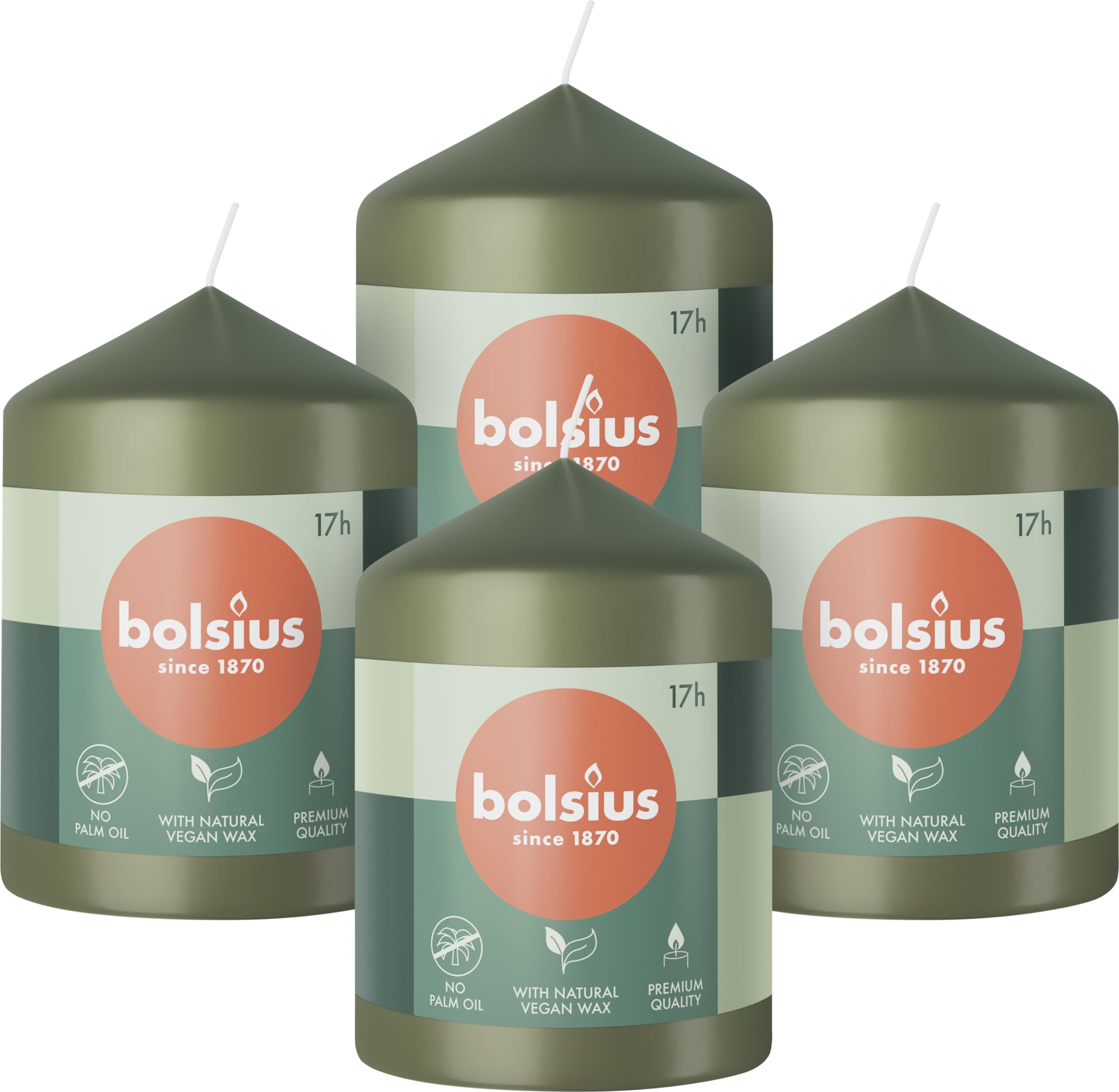 bolsius-essentials-stumpenkerzen-gr-n-fresh-olive-4-st-ck-8x6 image 1