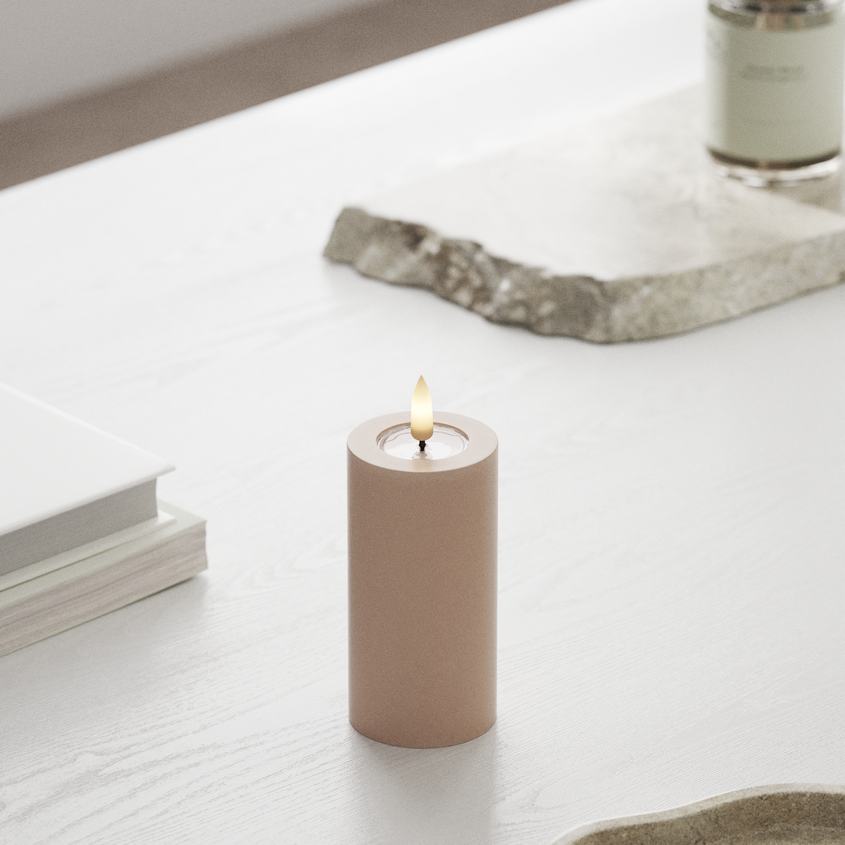deluxe-homeart-blockkerzen-led-blockkerze-5x10-cm-rosa-real-flame image 3