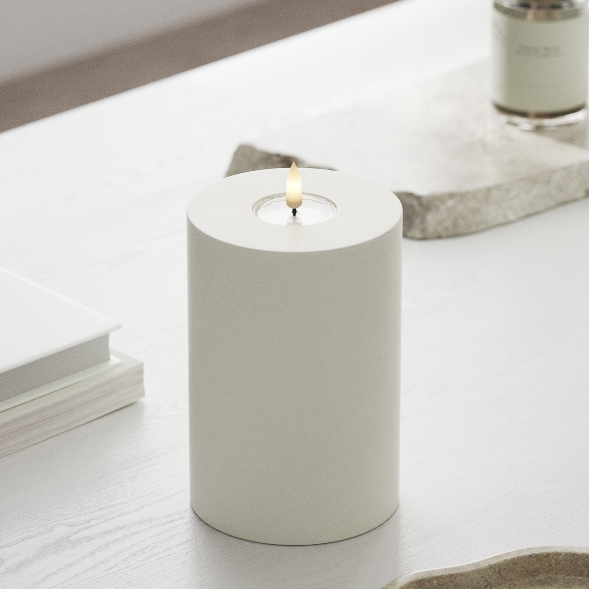 deluxe-homeart-blockkerzen-led-blockkerze-10x15-cm-wei-real-flame image 3
