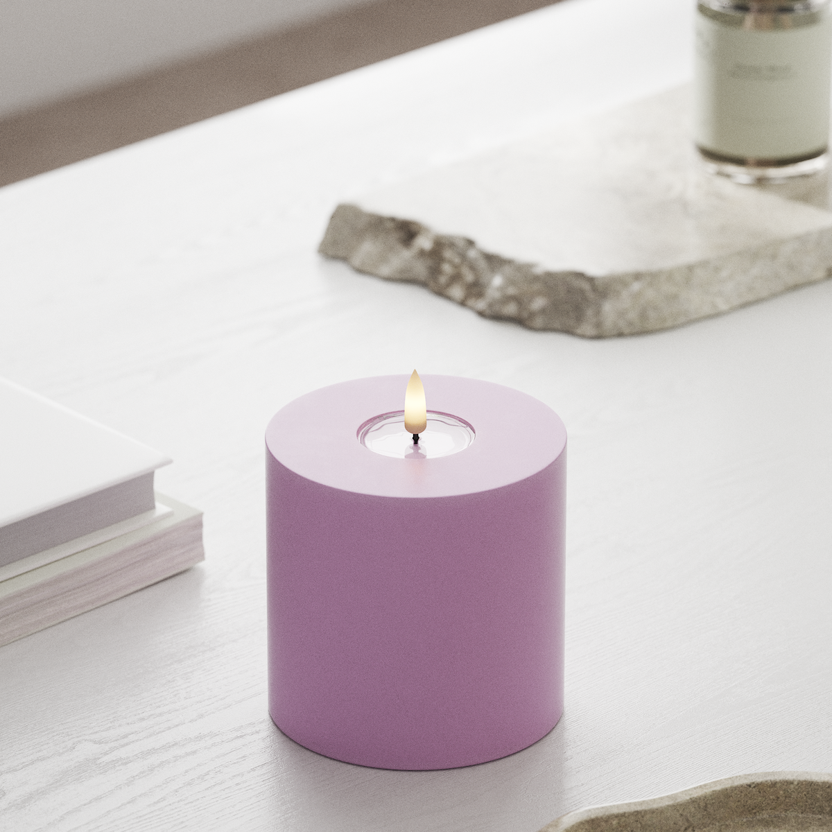 deluxe-homeart-blockkerzen-led-blockkerze-10x10-cm-lavendel image 3