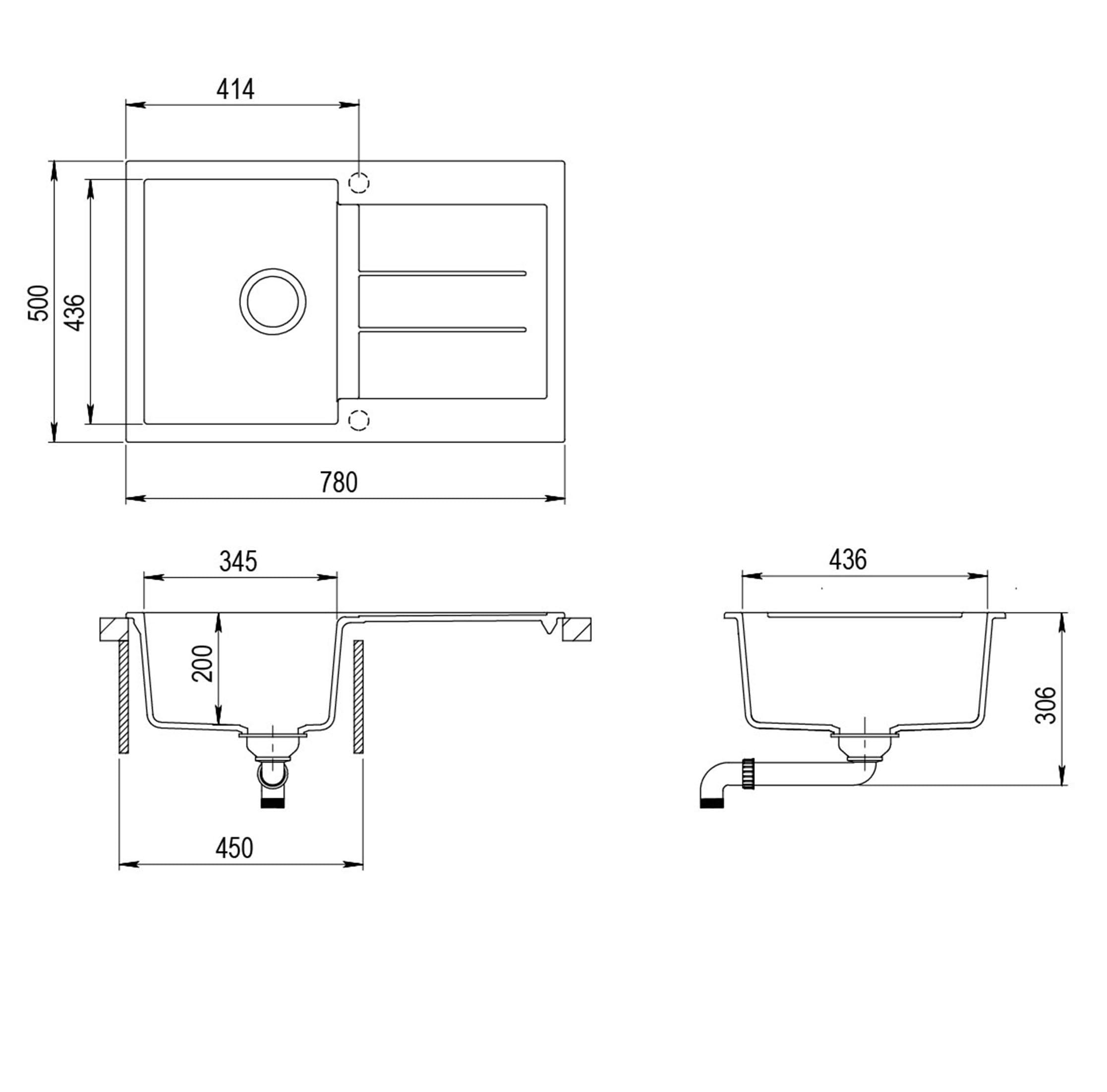 gurari-sqt-101-601-granitsp-le-schwarz-78x50-mit-siphon image 5