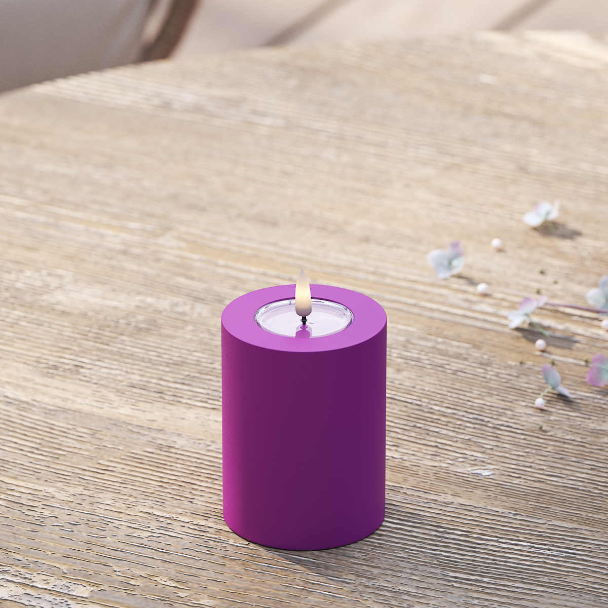 deluxe-homeart-au-enleuchten-led-blockkerze-7-5x10-violett-ip44 image 1