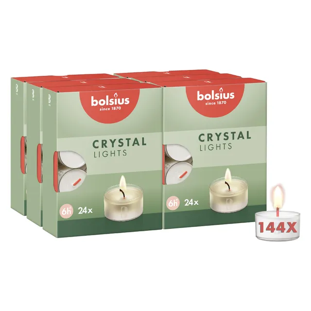 bolsius-clear-cup-teelichter-wei-transparent-24er-6-stunden image 1