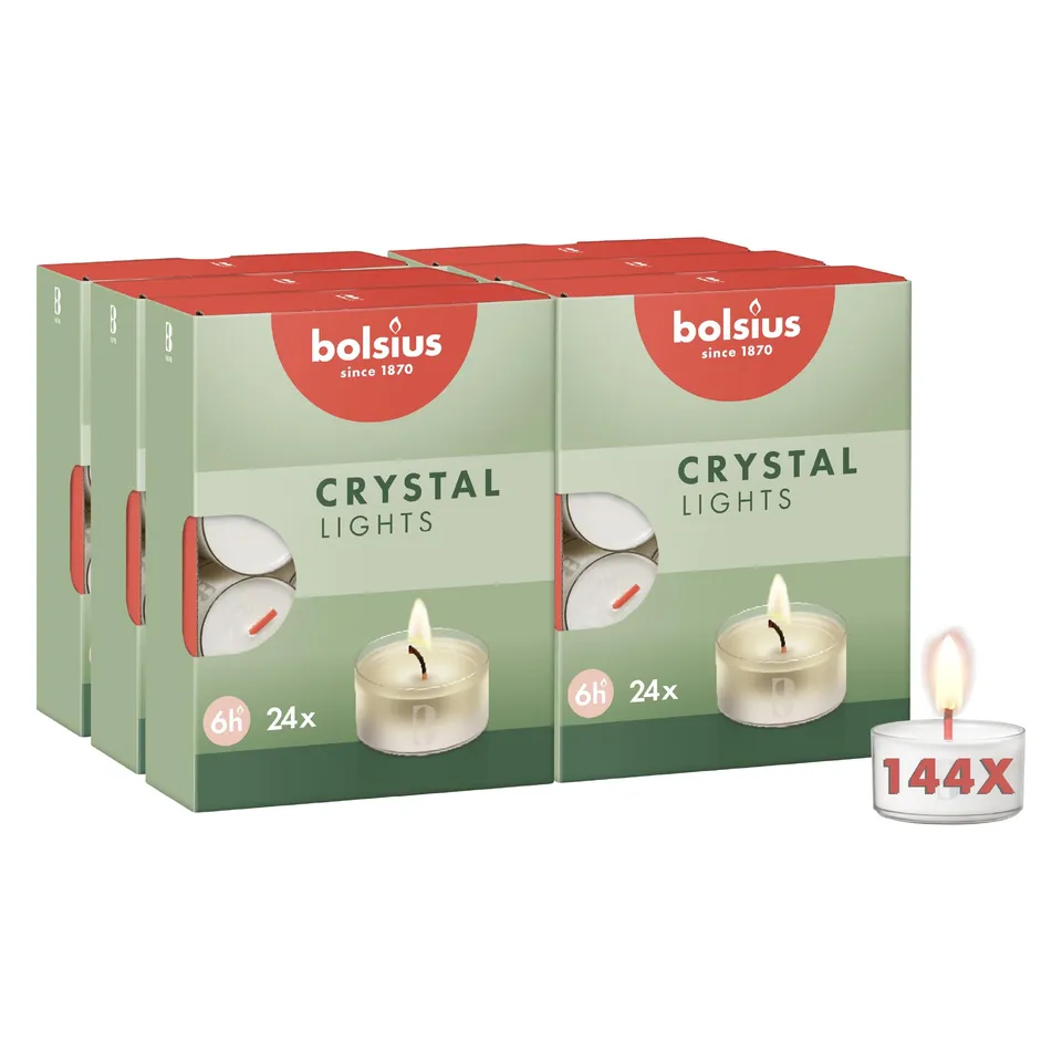 bolsius-clear-cup-teelichter-wei-transparent-24er-6-stunden image 1