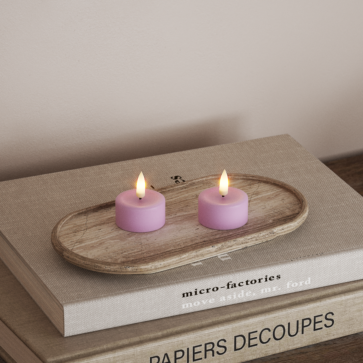 deluxe-homeart-teelichter-led-teelicht-lavendel-2-stk-real-flame image 2