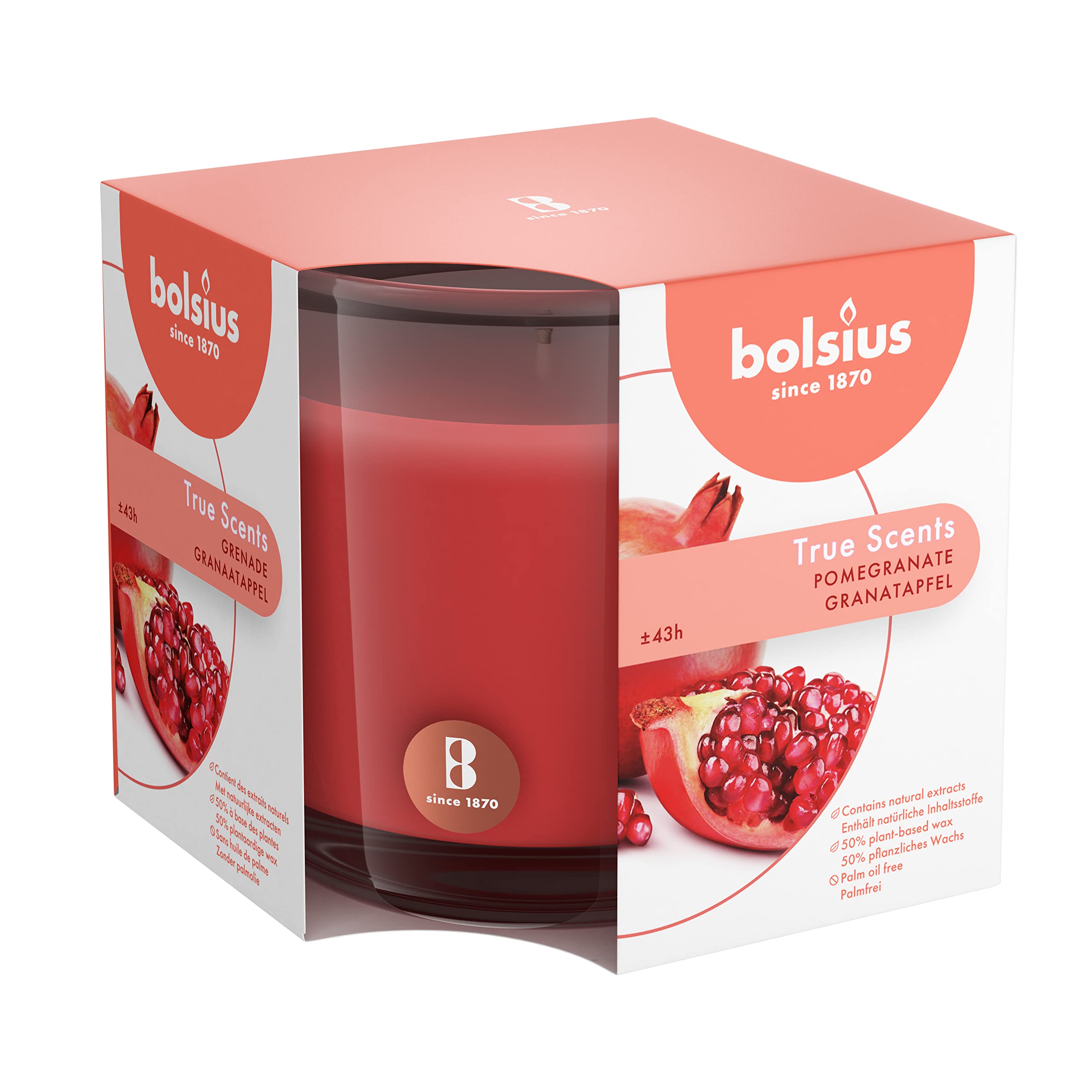 bolsius-true-scents-duftkerze-granatapfel-glas-43h-gro image 1