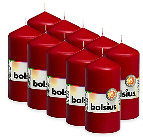 bolsius-essentials-stumpenkerze-weinrot-10er-12x6cm-33h image 6