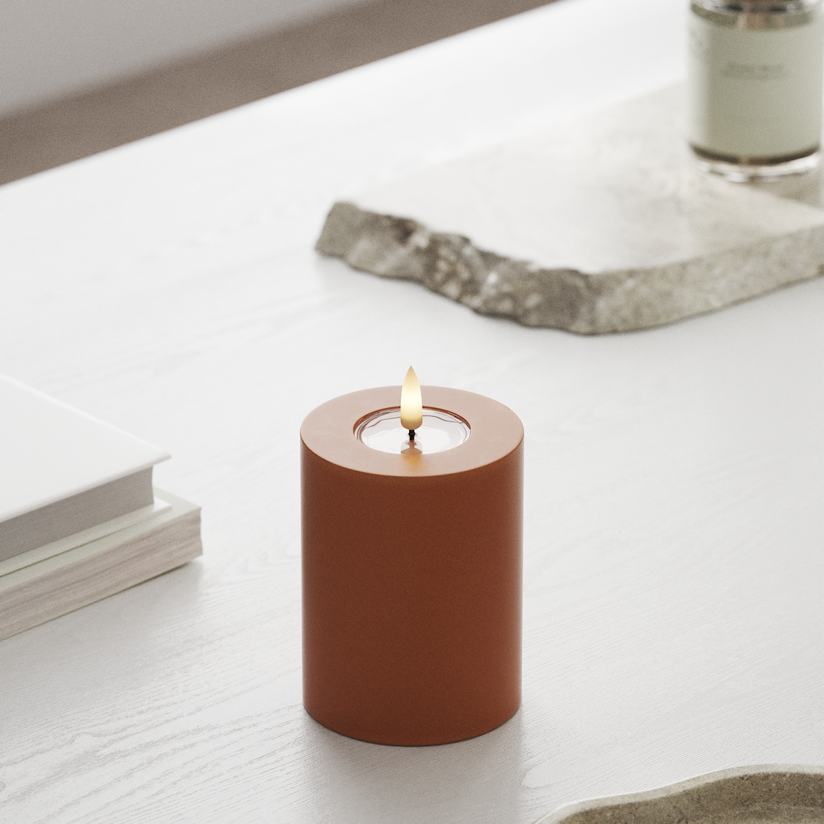 deluxe-homeart-blockkerzen-led-blockkerze-7-5x10-cm-orange-real-flame image 3