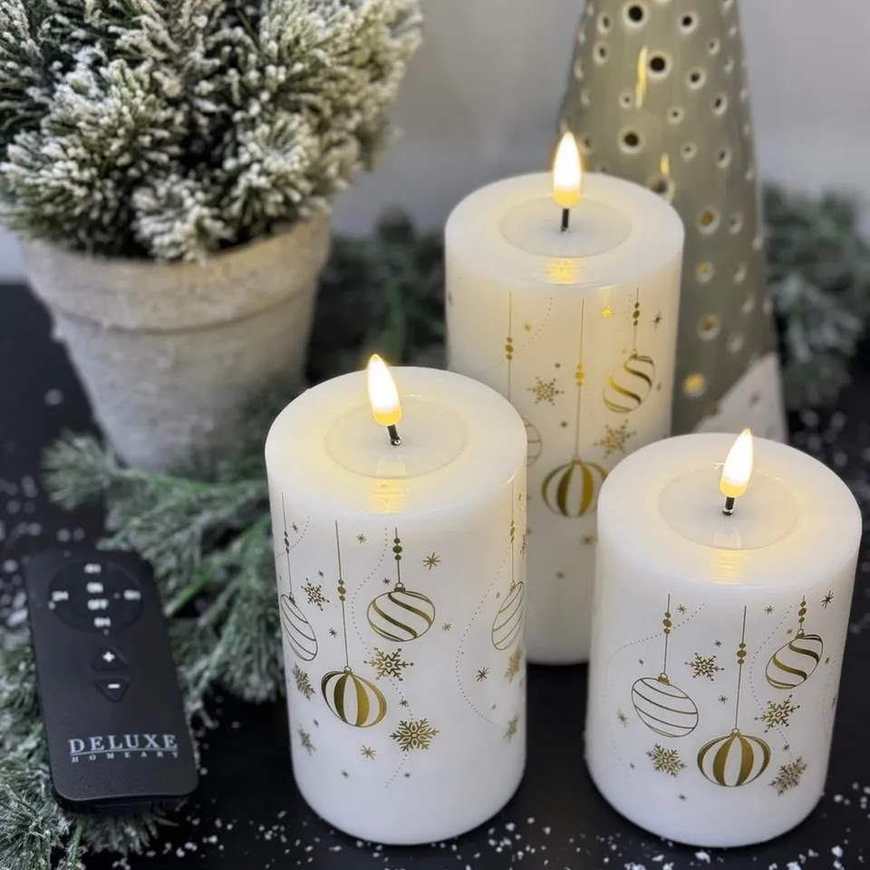 deluxe-homeart-blockkerzen-led-weihnachts-set-gold-stumpenkerzen image 1
