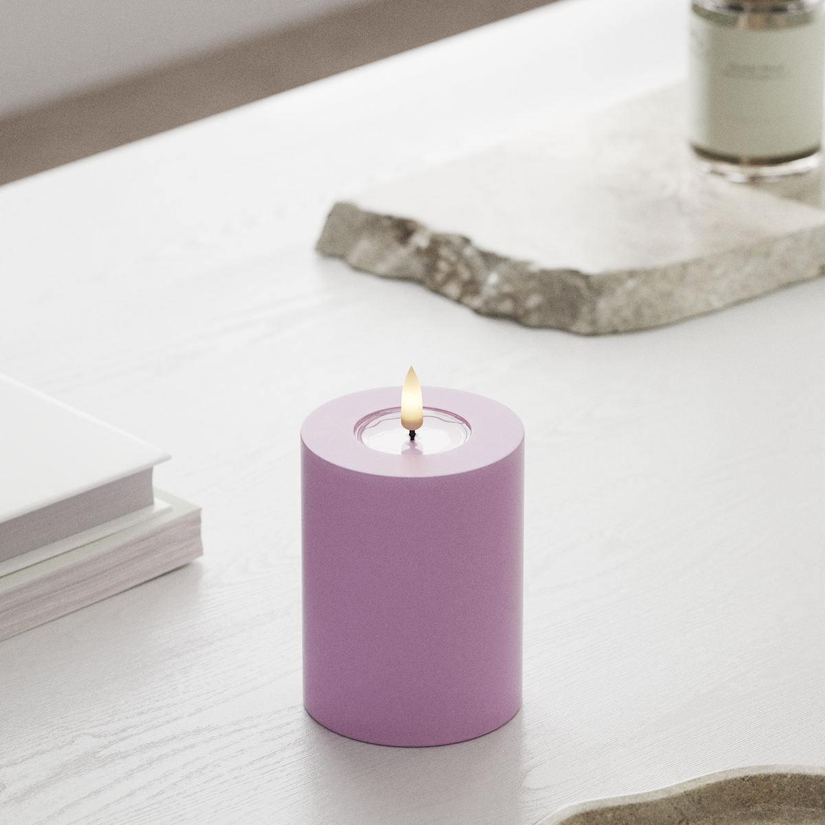 deluxe-homeart-blockkerzen-led-blockkerze-7-5x10-cm-lavendel-real-flame image 3