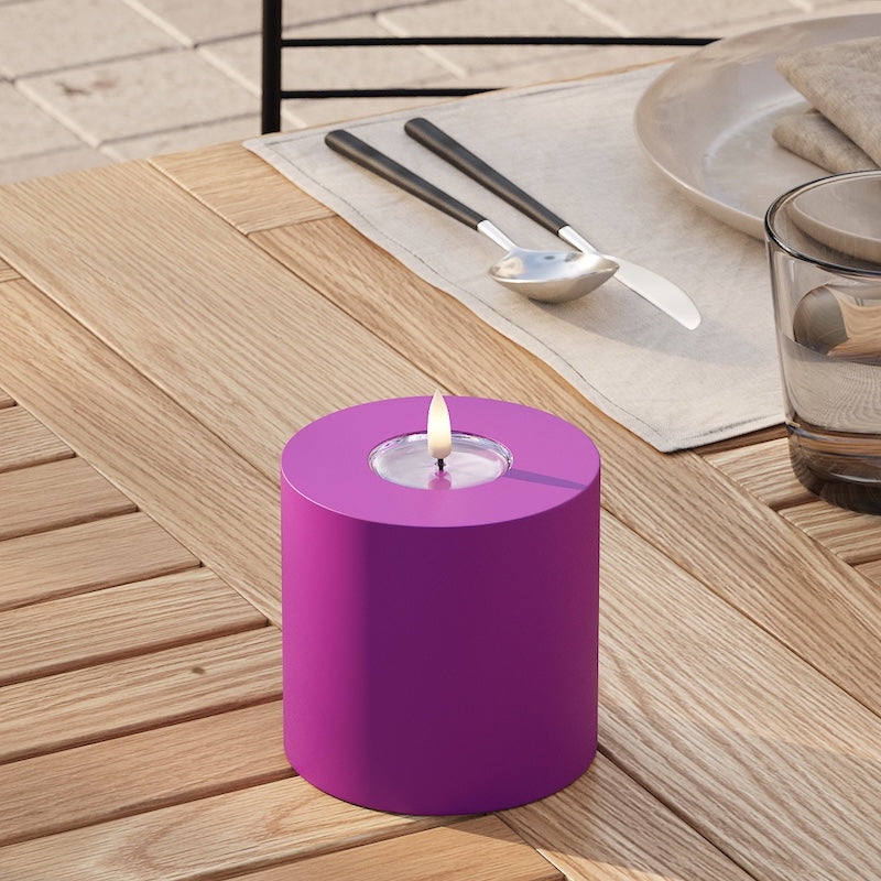 deluxe-homeart-au-enleuchten-led-kerze-10x10-violett-ip44 image 2