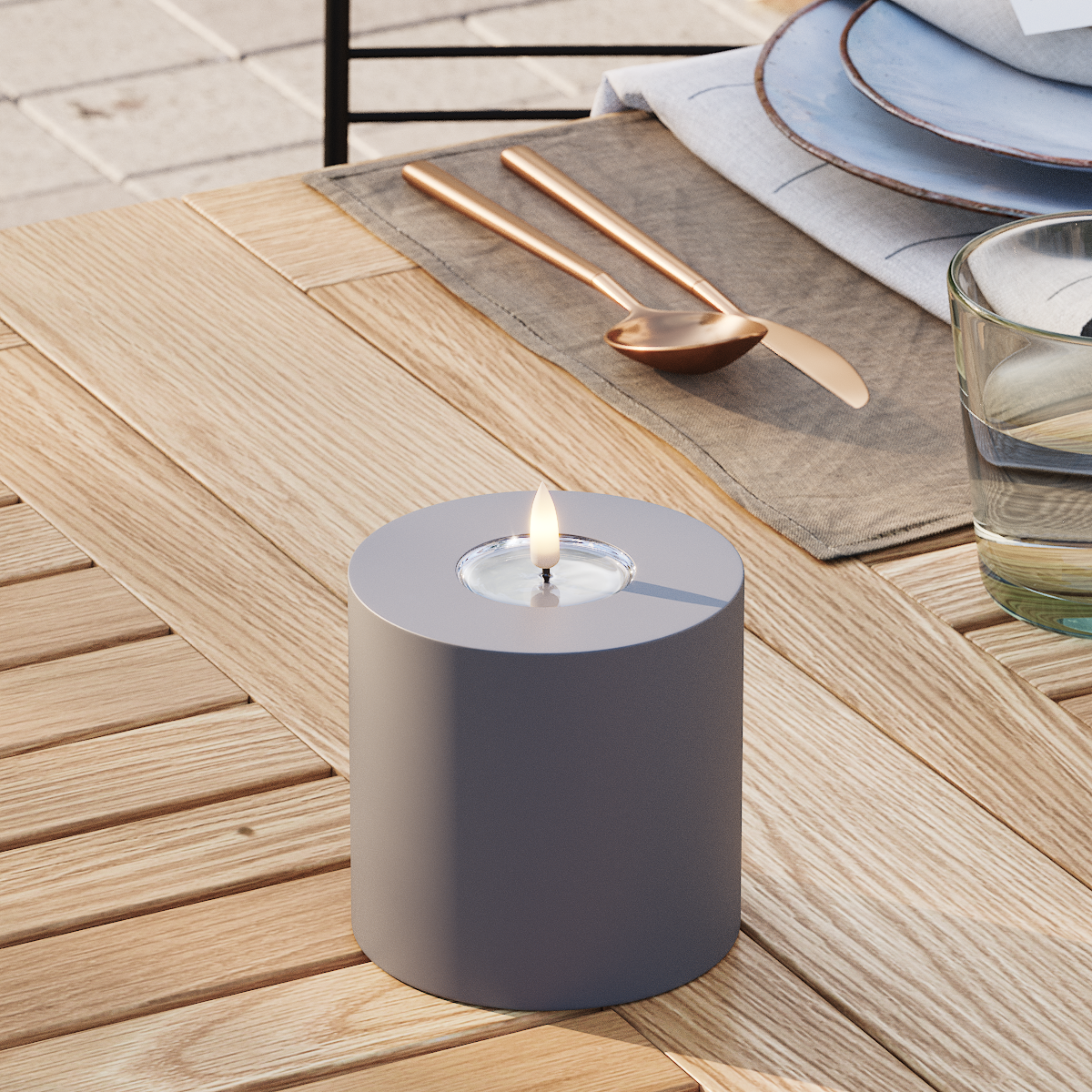 deluxe-homeart-au-enleuchten-led-blockkerze-10x10-cm-grau image 3