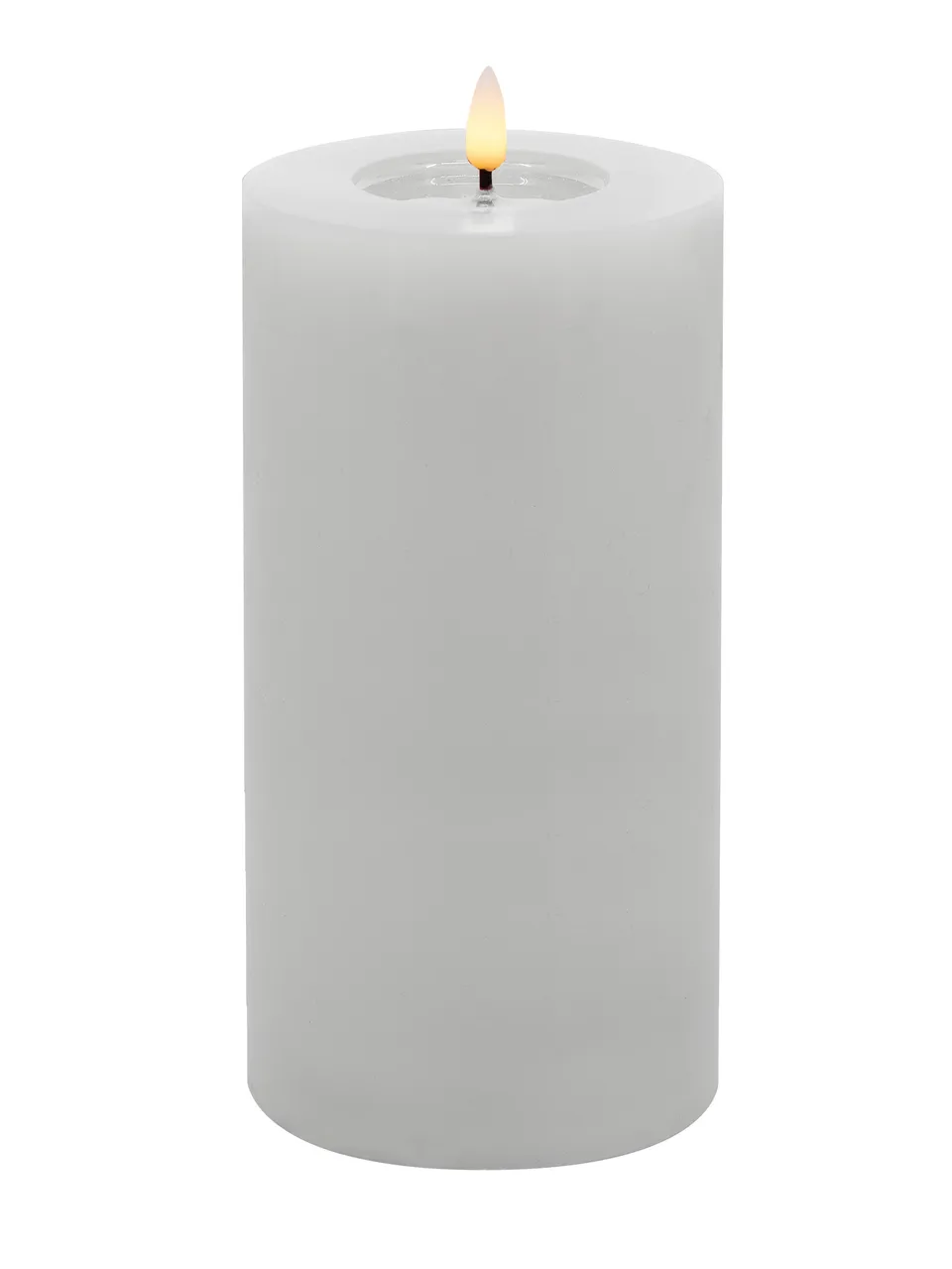 candela-led-stumpenkerze-echtwachs-wei-smooth-10x20-cm image 1
