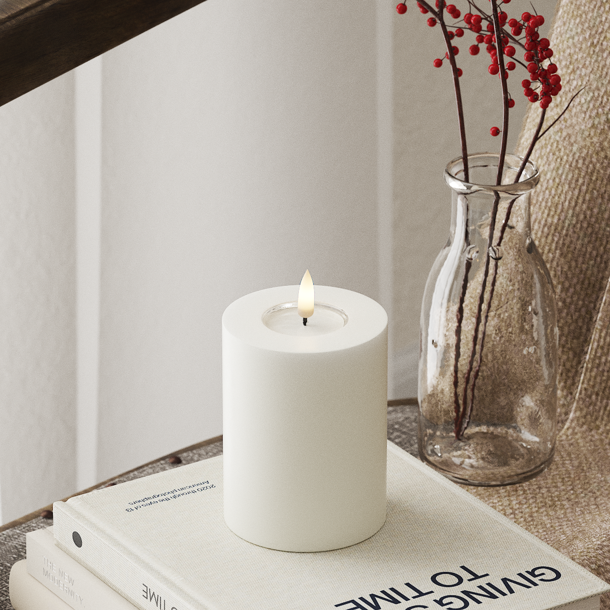 deluxe-homeart-blockkerzen-led-stumpenkerze-wei-7-5x10cm-real-flame image 1
