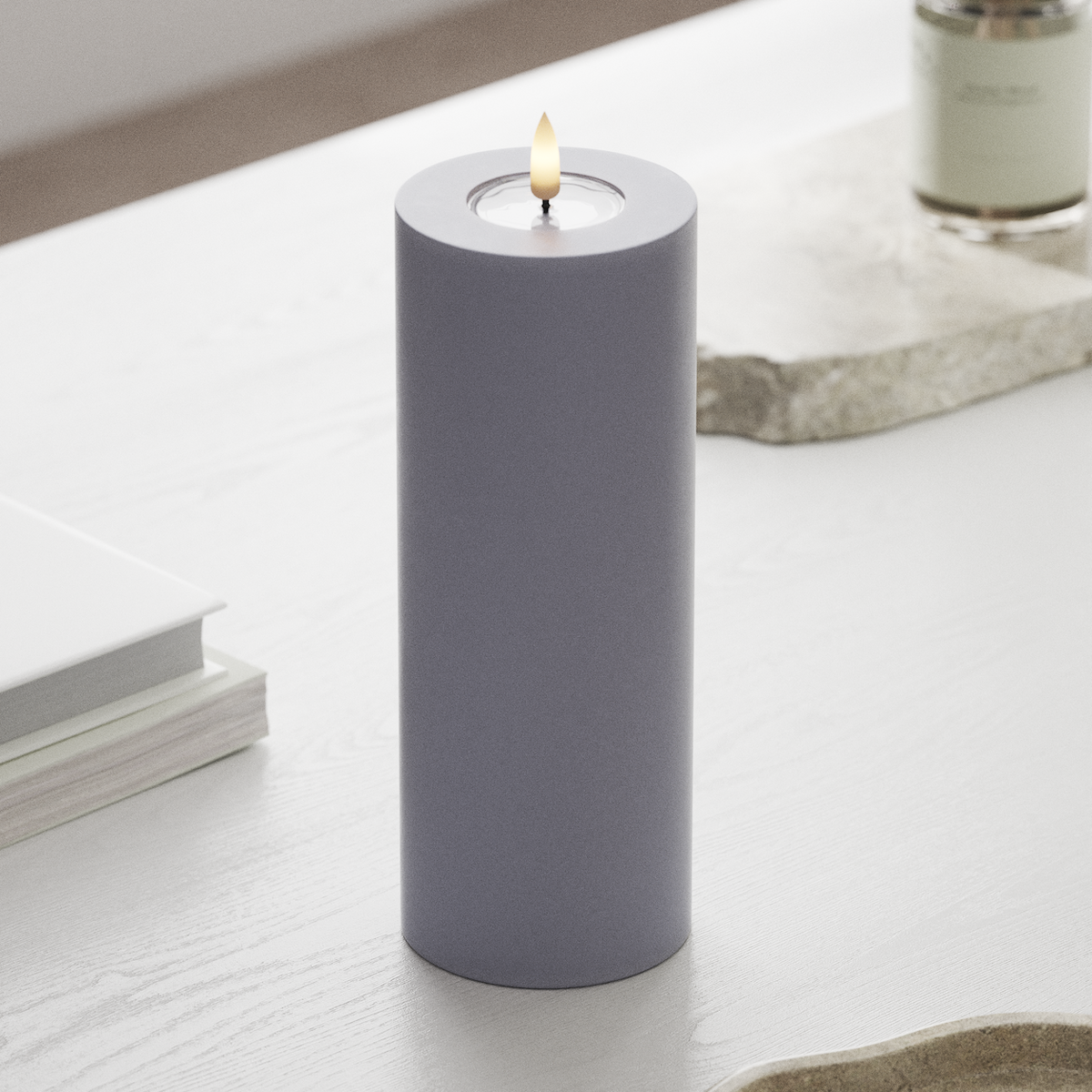 deluxe-homeart-blockkerzen-led-kerze-verblasst-blau-7-5x20-cm image 3