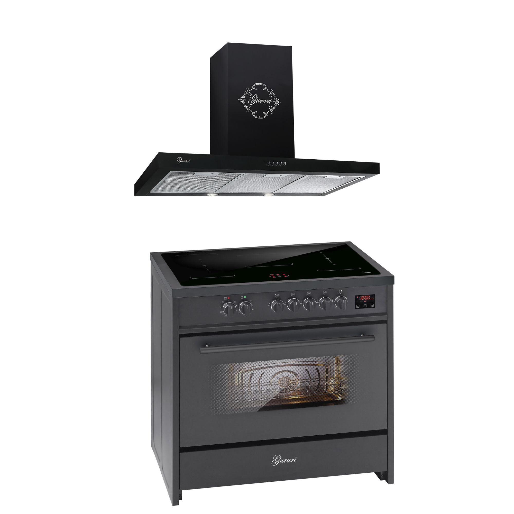 gurari-e-913-bl-gch-461-bl-standherd-90-cm-schwarz-induktion image 1