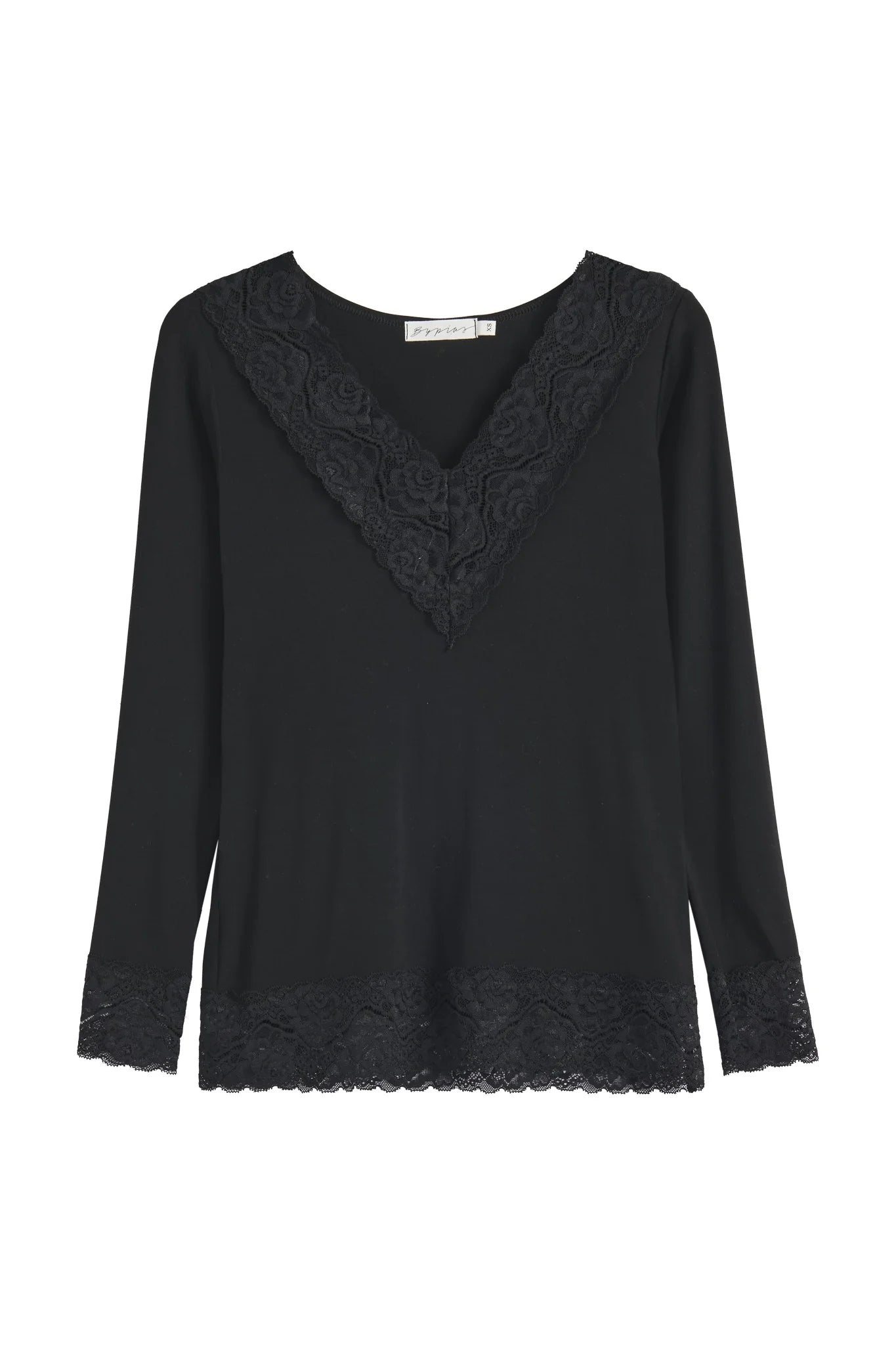 bypias-divine-langarmshirt-damen-schwarz-spitze-m image 3