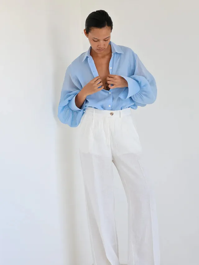 luciee-linen-pleat-pant-leinenhose-wei-weites-bein image 1