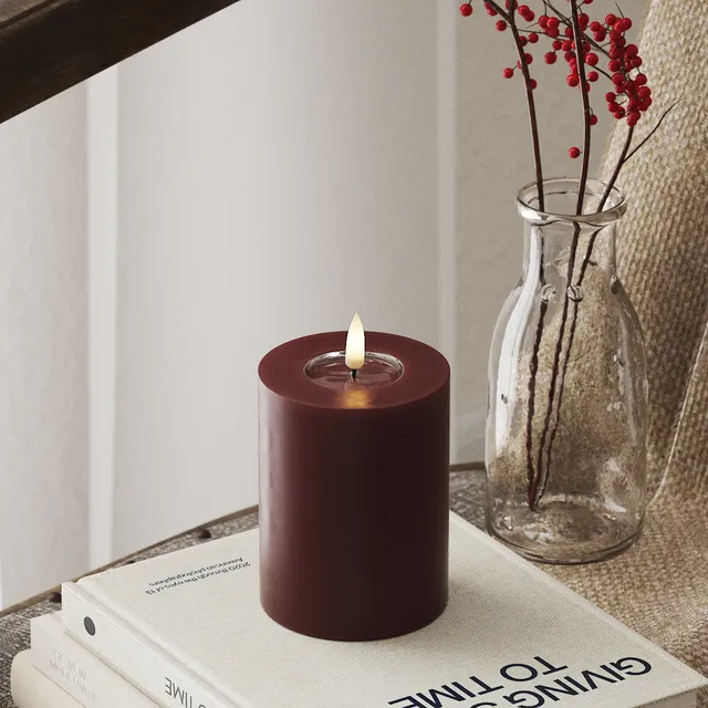 deluxe-homeart-blockkerzen-led-blockkerze-7-5x10-cm-bordeaux image 1