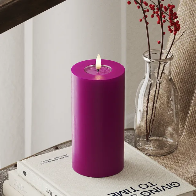 deluxe-homeart-blockkerzen-led-blockkerze-7-5x15-cm-violett image 1