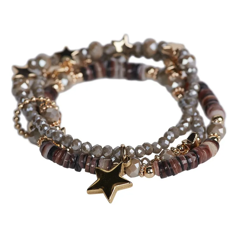 the-moshi-lotta-perlenarmband-braun-gold-elastisch image 1