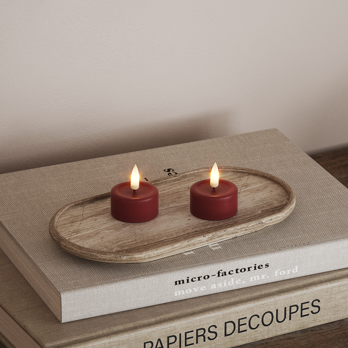 deluxe-homeart-teelichter-led-2er-bordeaux-4-5-cm image 2