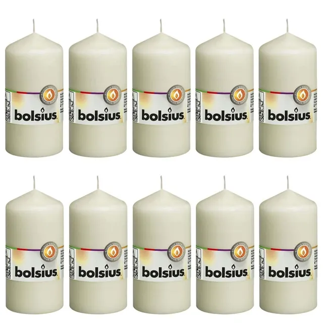 bolsius-essentials-stumpenkerzen-elfenbein-12cm-10er image 1