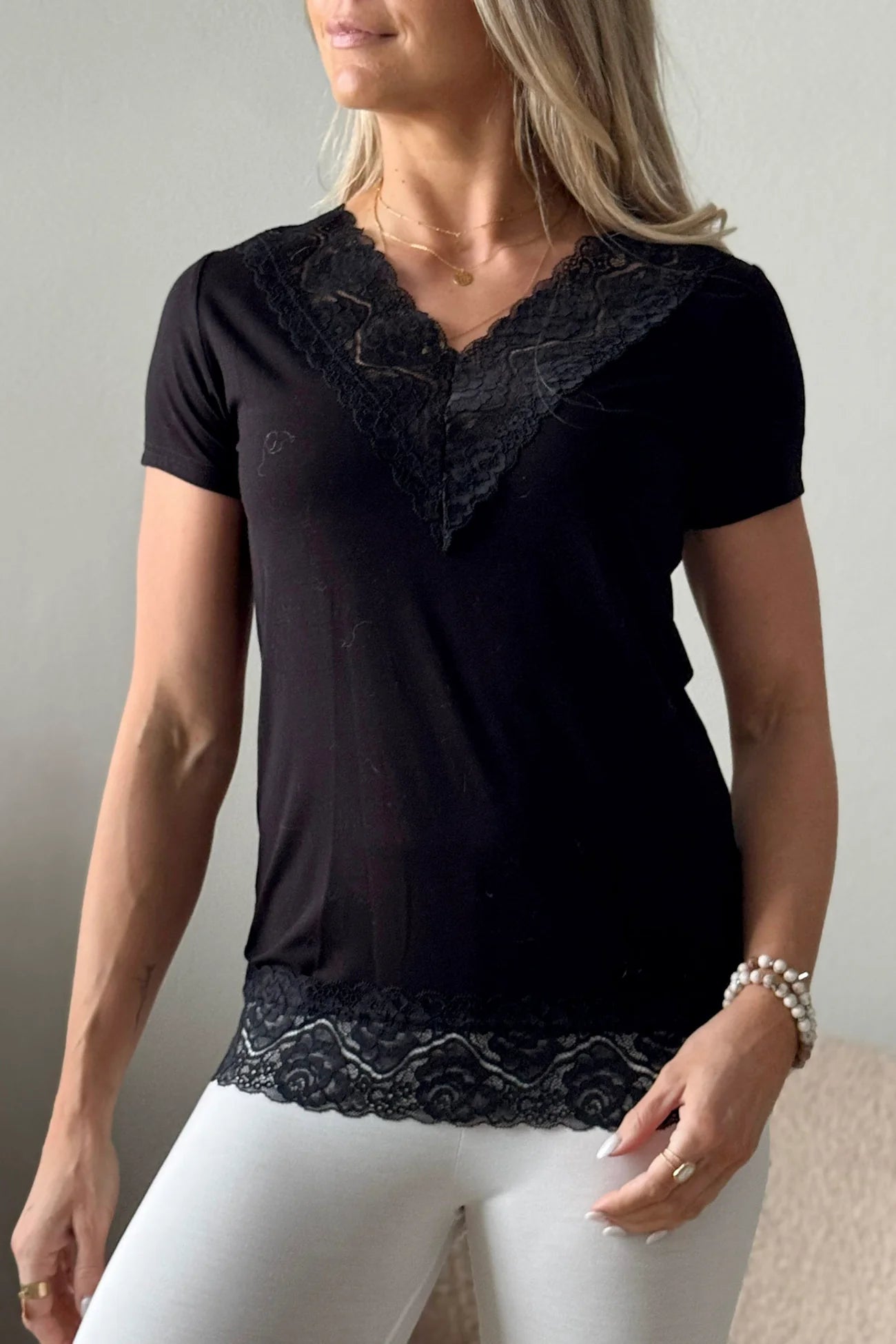 bypias-elodie-bambus-t-shirt-damen-schwarz-spitze-xs-l image 1