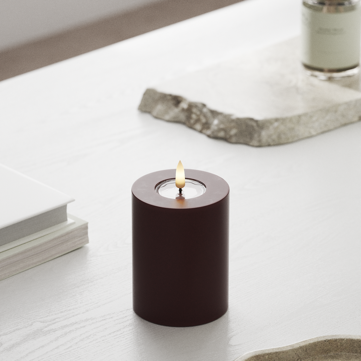deluxe-homeart-blockkerzen-led-blockkerze-7-5x10-cm-bordeaux image 3