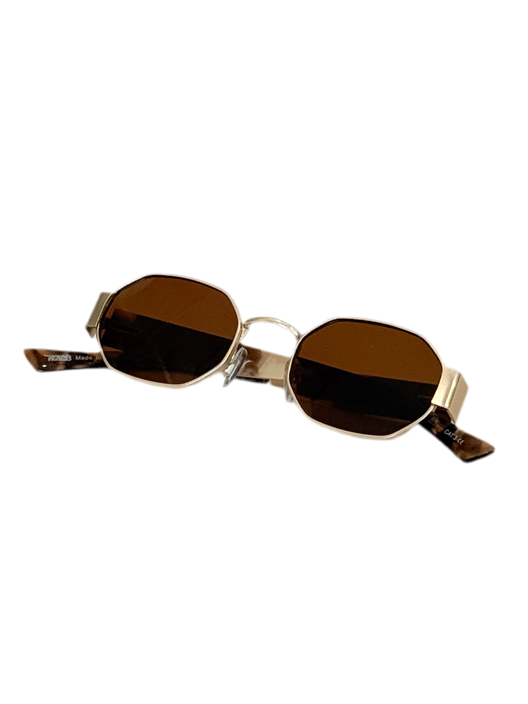 hailys-leni-sonnenbrille-gold-braun-achteckig-uv400 image 6