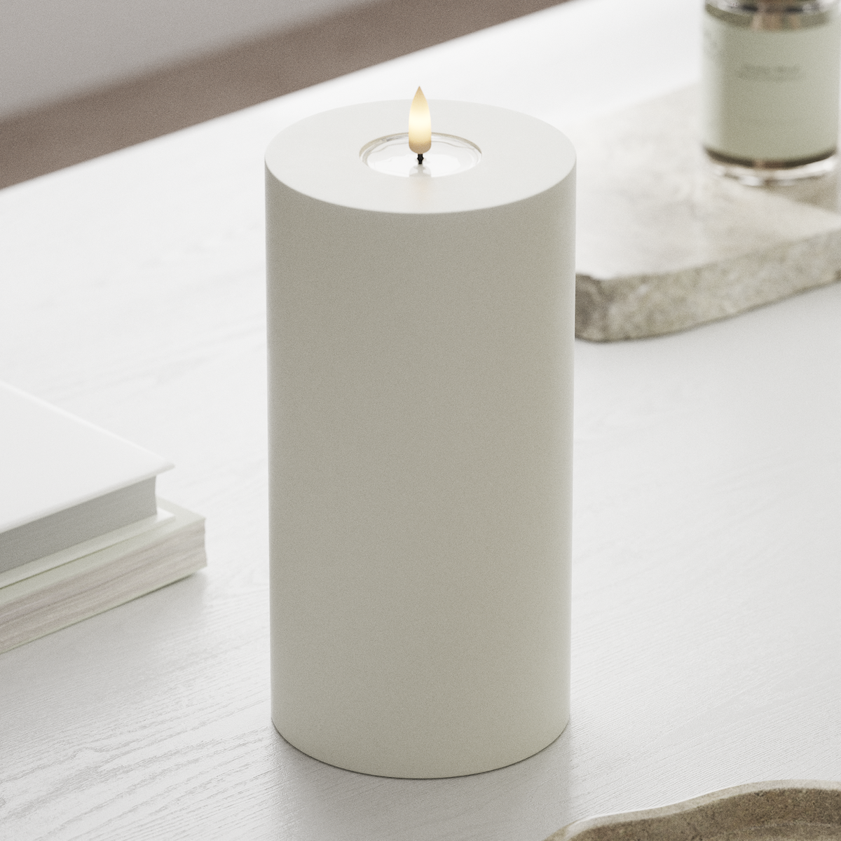deluxe-homeart-blockkerzen-led-blockkerze-wei-10x20-cm-real-flame image 3
