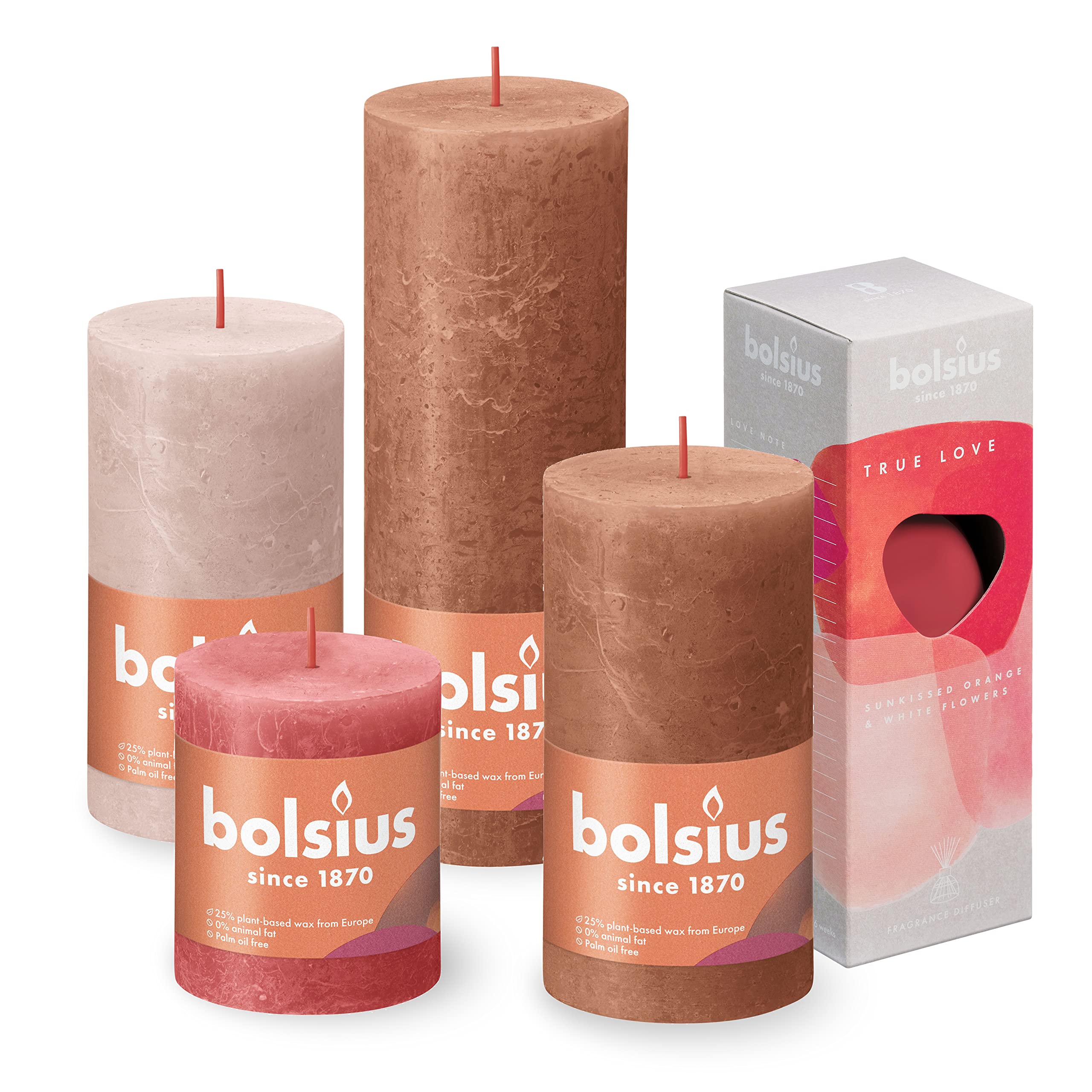 bolsius-true-love-geschenkset-rustik-stumpenkerzen-5-st-ck image 1