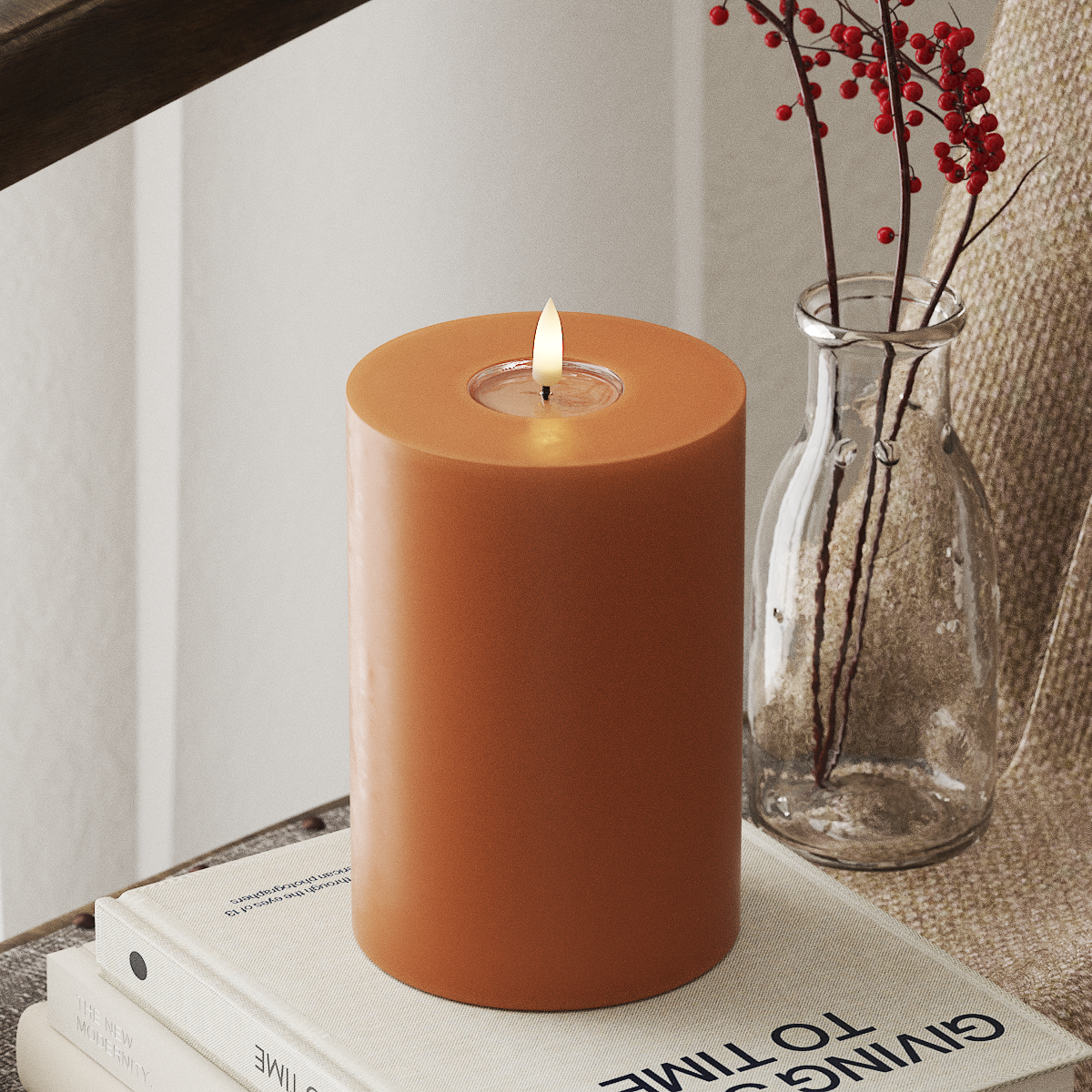 deluxe-homeart-blockkerzen-led-10x15-cm-orange-real-flame image 1