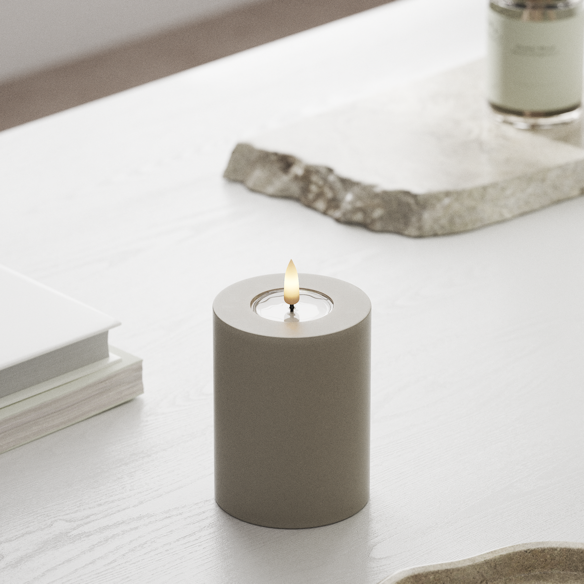 deluxe-homeart-led-blockkerze-7-5x10-cm-sand-real-flame image 3