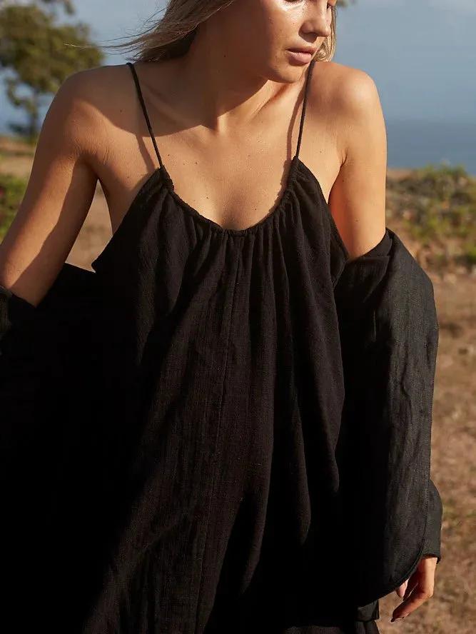 luciee-amphitrite-maxikleid-baumwolle-schwarz-r-ckenfrei image 1